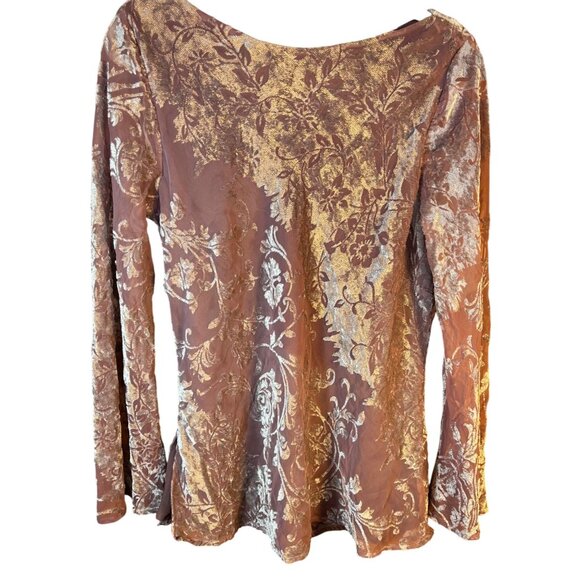 Bandolino Tops - Bandolino Velvet Burnout Top Sz 12 Mauve Fairy Whimsy